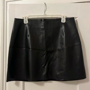 Bailey 44 Black Leather Mini Skirt